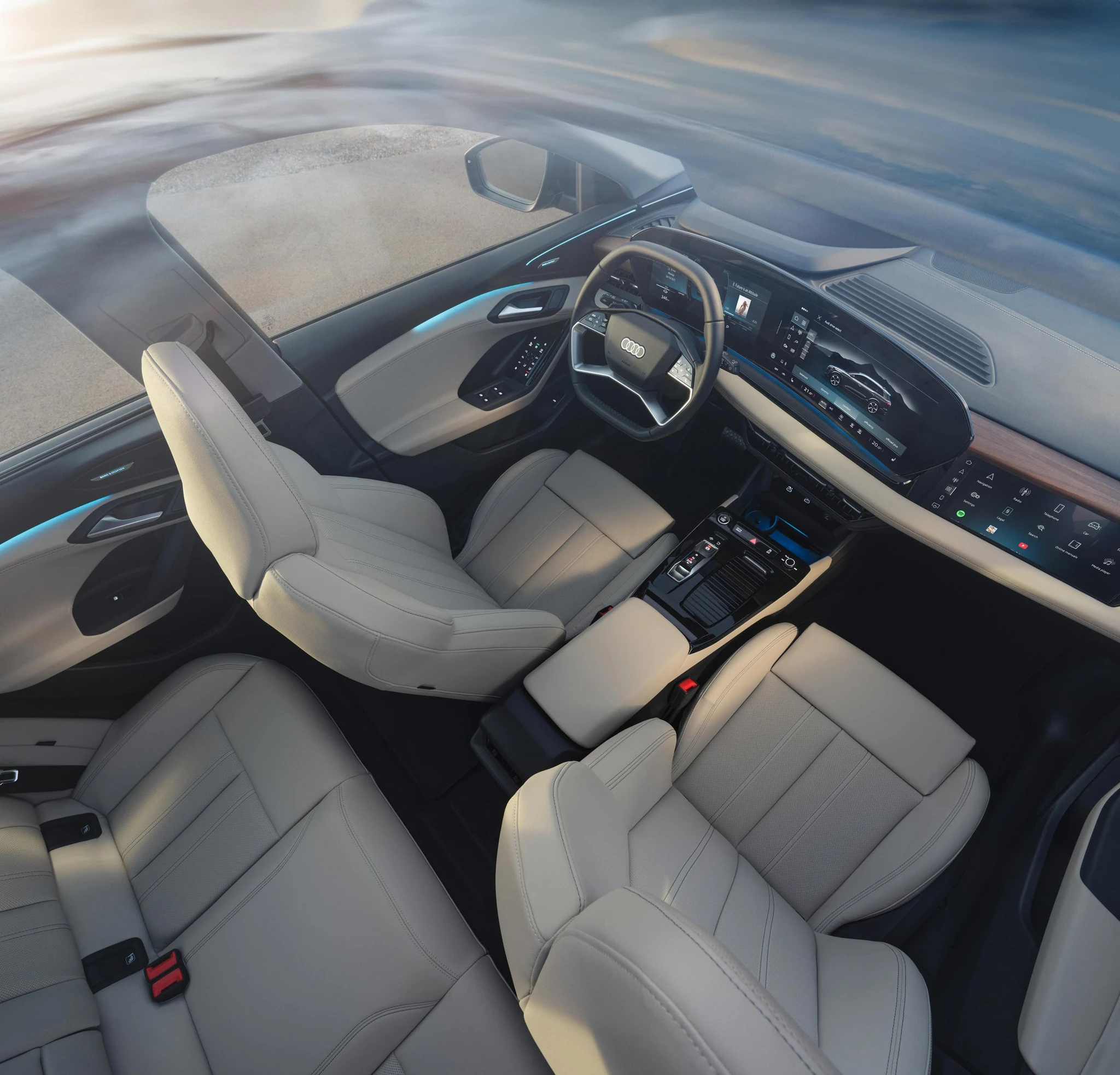 Audi Q6 e-tron – Màn hình cong MMI panoramic