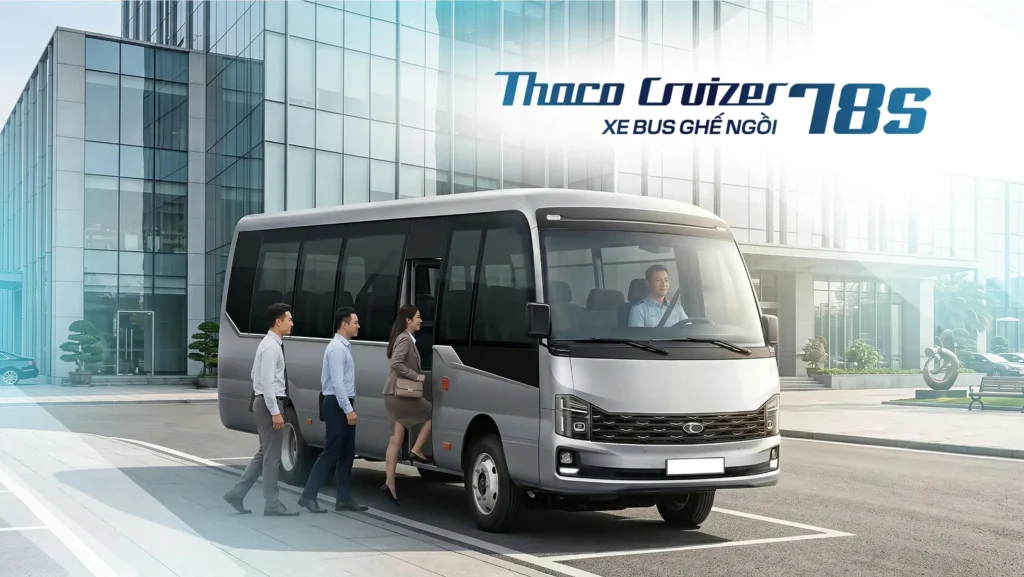 THACO Cruizer 78S: bus 29 chỗ linh hoạt, tối ưu chi phí khai thác